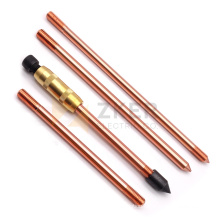 Factory hot sale pure copper bonded earthing rod  Copper electroplate steel rod Copper coated   for Grounding System